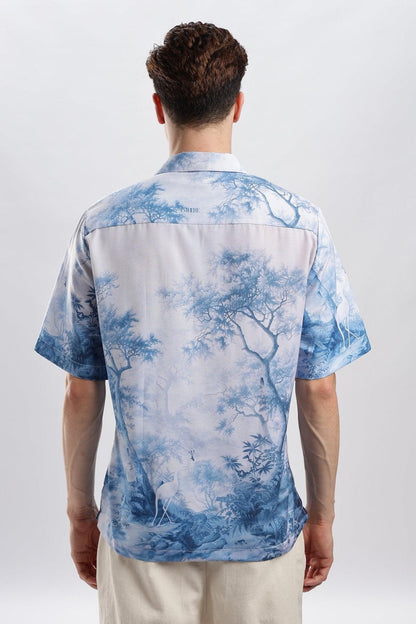 Toile de Jouy Resort Collar Shirt