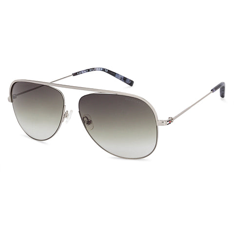Tommy Hilfiger Silver Full Rim Aviator
