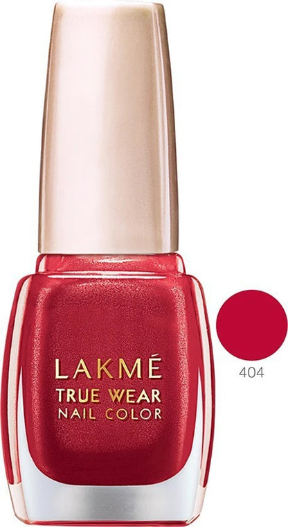 Lakme True Wear Nail Color, Reds & Maroons 404