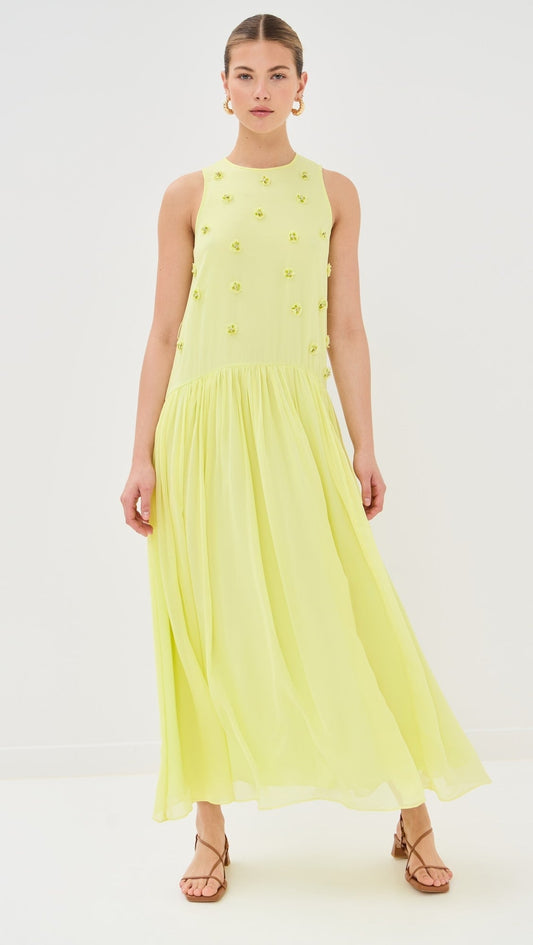 Elina Lime Dress De Novoo