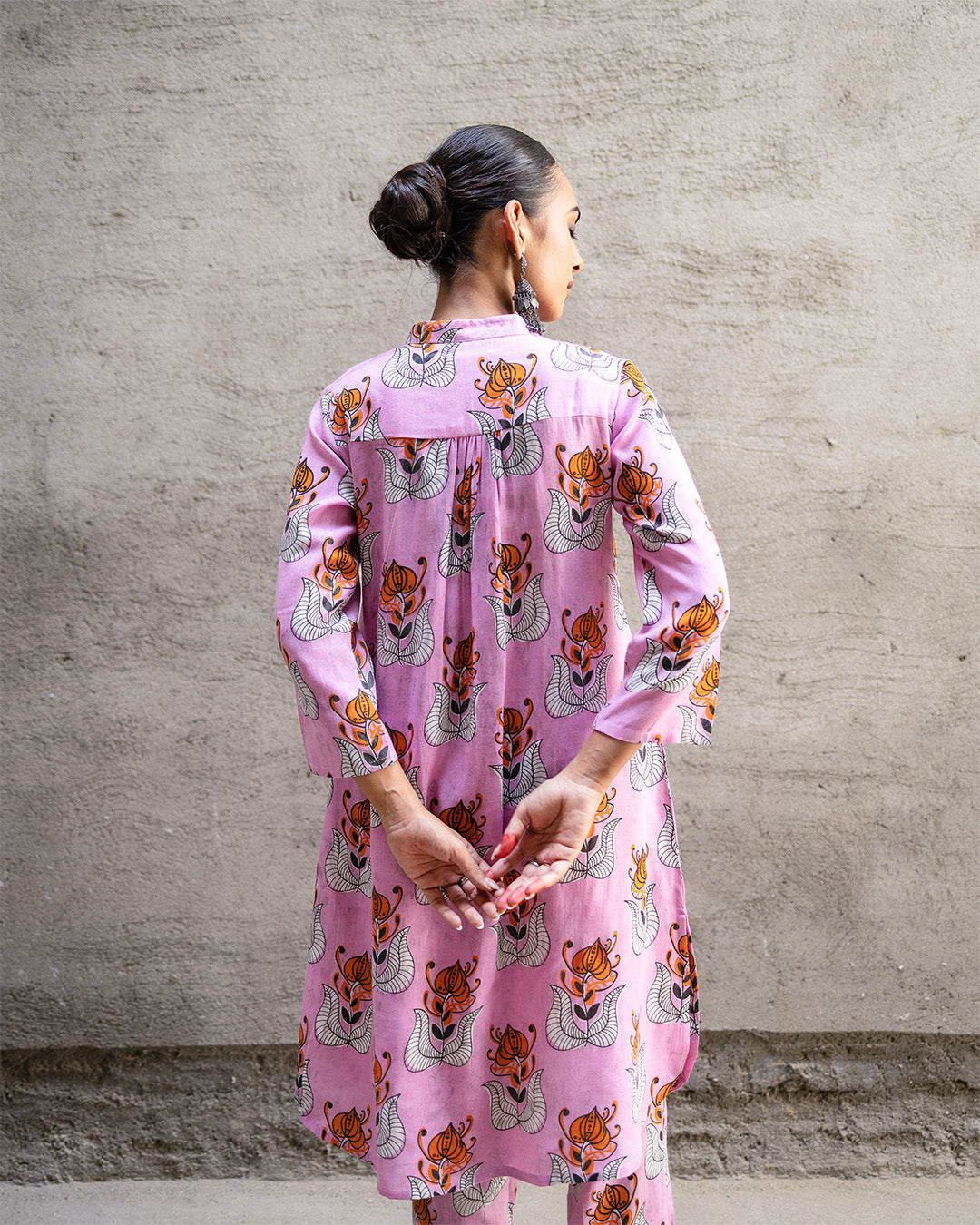 Pink Tribal Buta Kurta Set