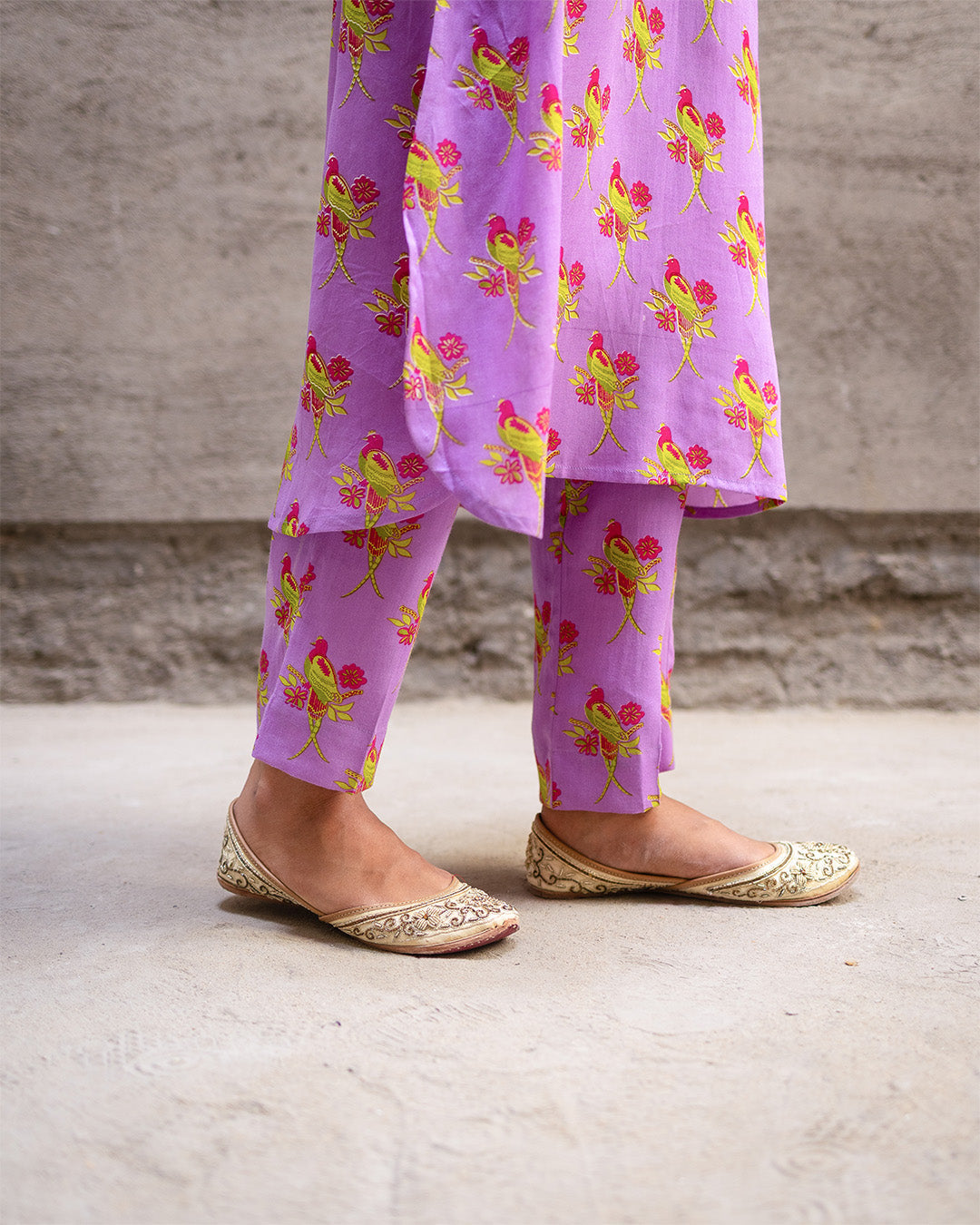 Phoolkali Lavender Kurta Set
