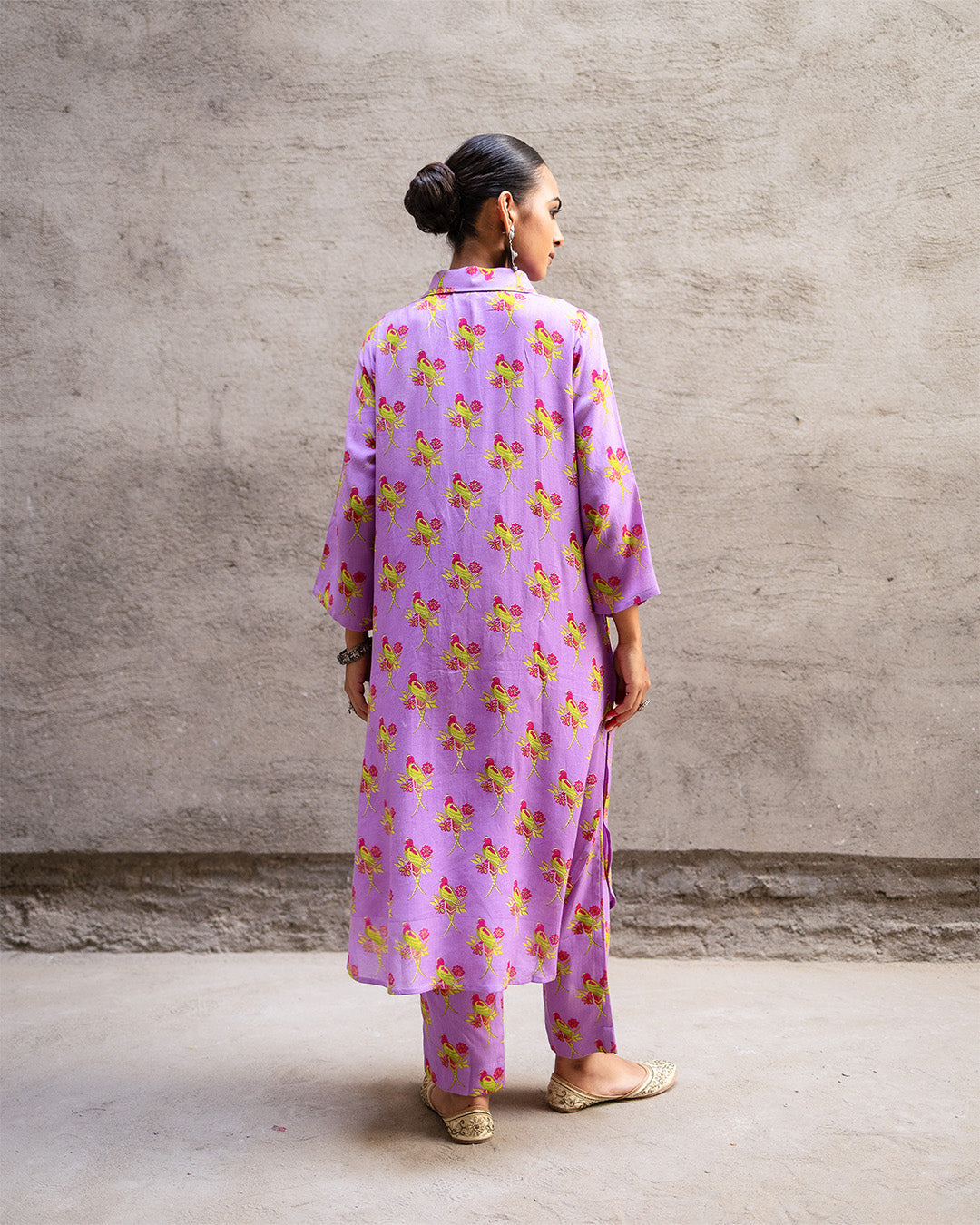 Phoolkali Lavender Kurta Set