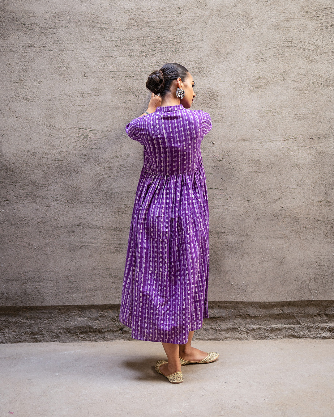 Purple Block Kurta