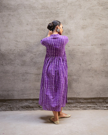 Purple Block Kurta