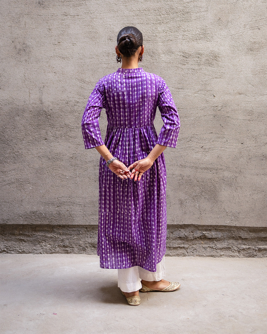 Purple Block Kurta