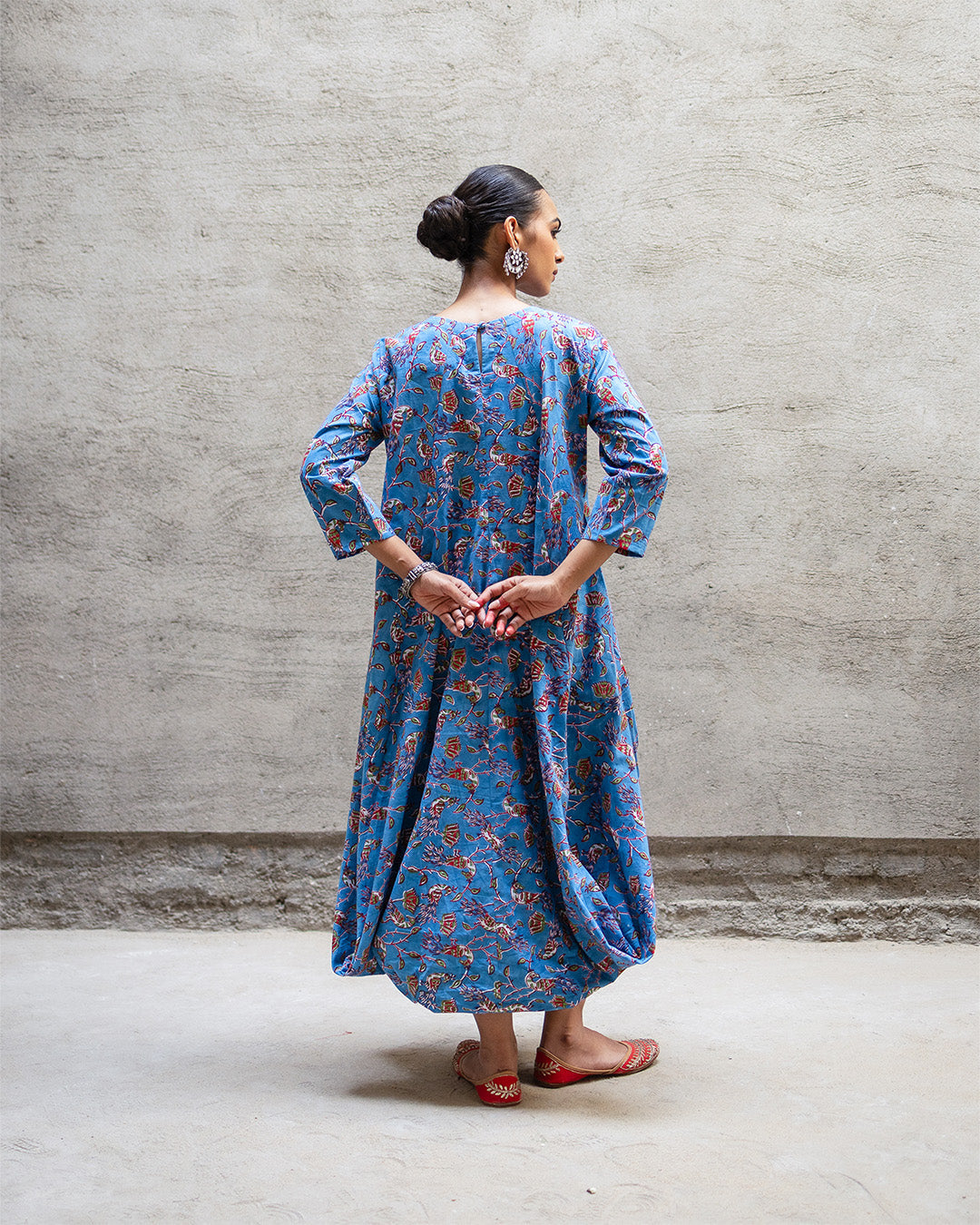 Blue Birdy Jaal A-Line Dress