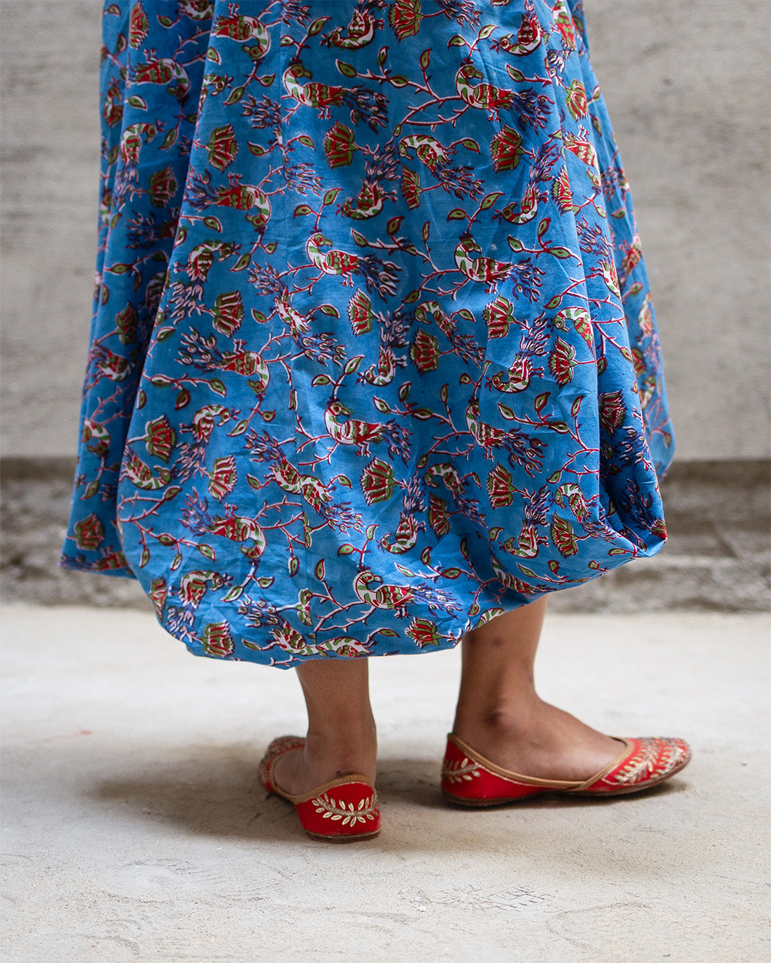 Blue Birdy Jaal A-Line Dress