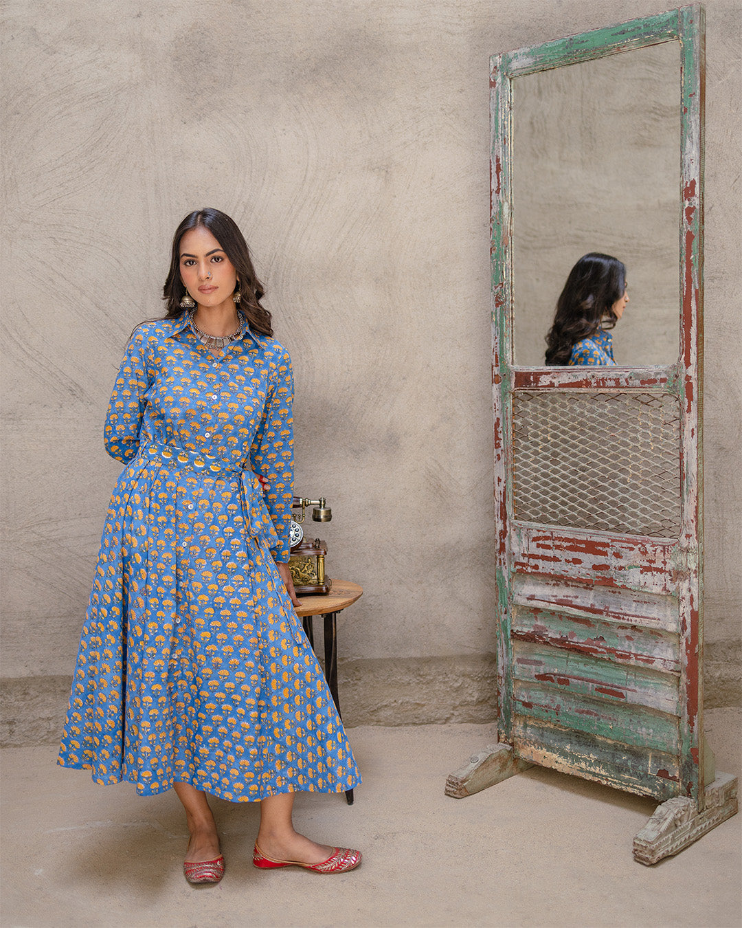 Blue Pottery Garden Dress