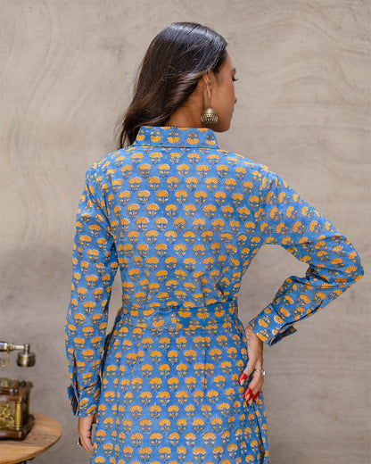 Blue Pottery Garden Dress