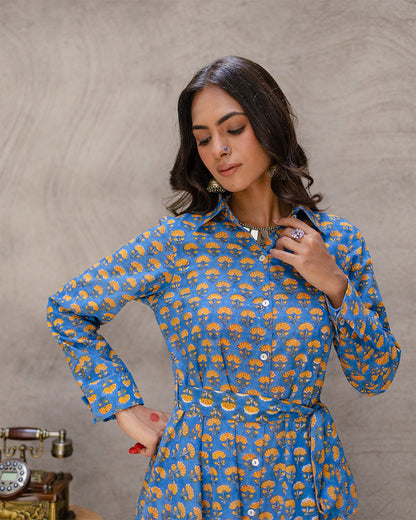 Blue Pottery Garden Dress