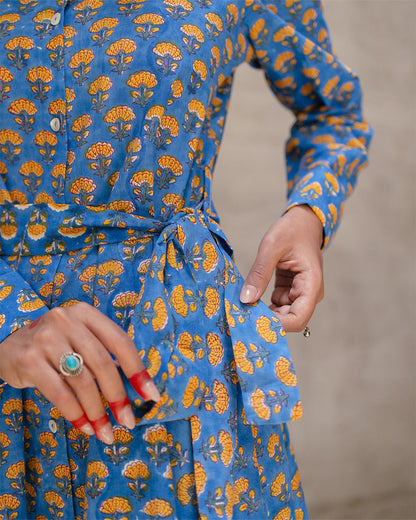 Blue Pottery Garden Dress