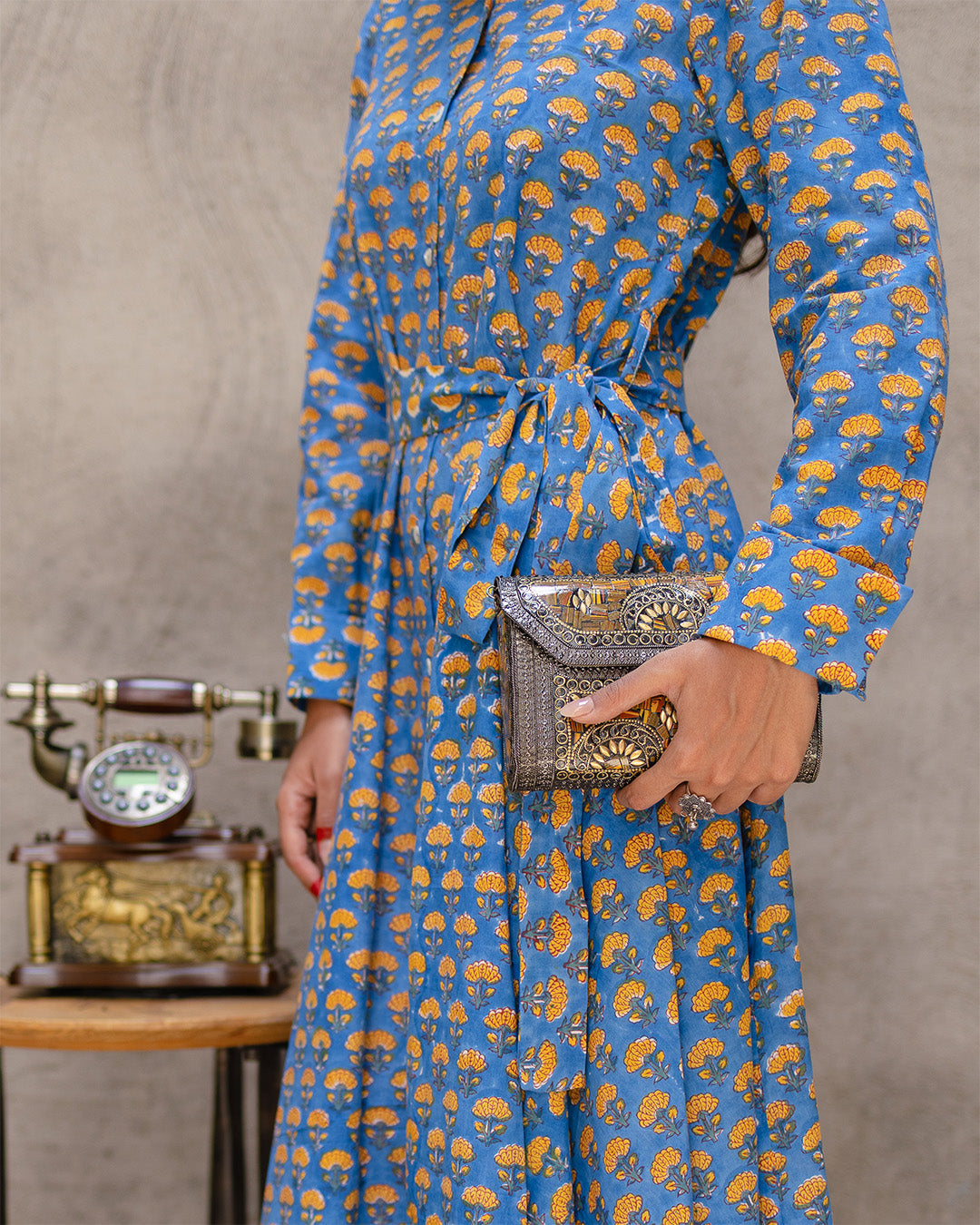 Blue Pottery Garden Dress