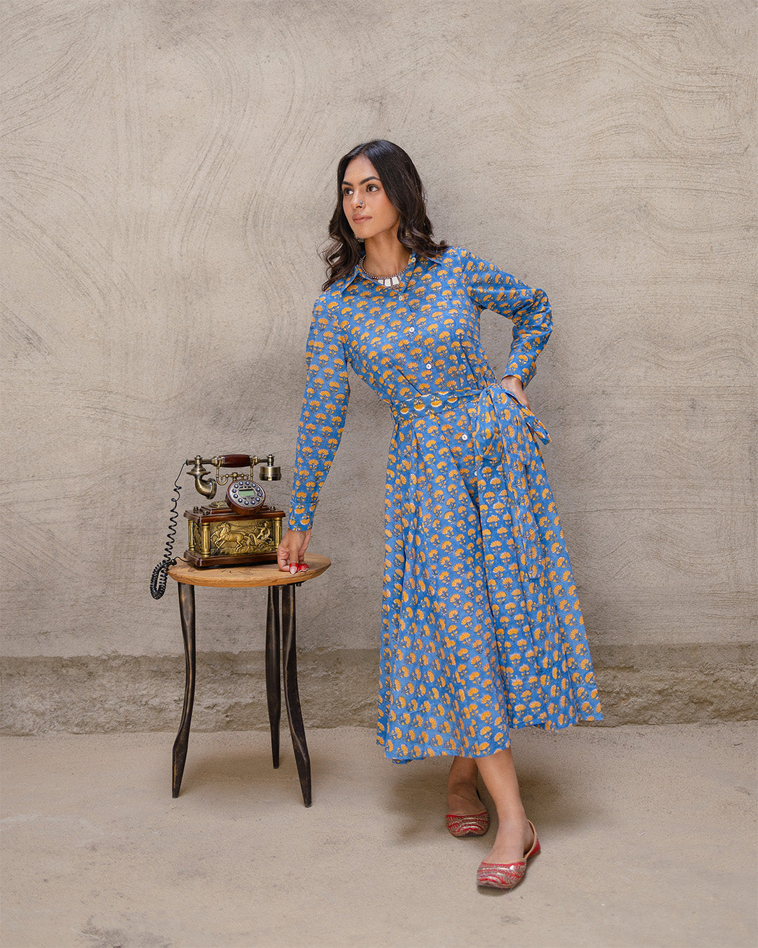 Blue Pottery Garden Dress