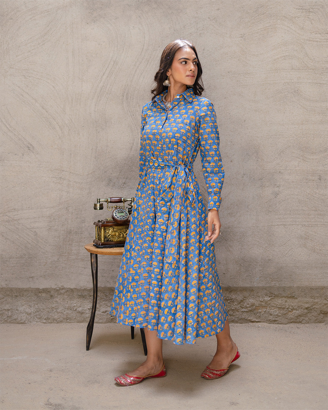 Blue Pottery Garden Dress