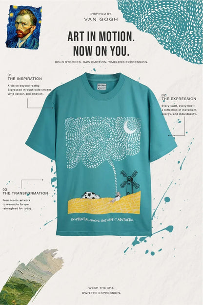 Clouded Mind By Van Gogh Oversized T-Shirt