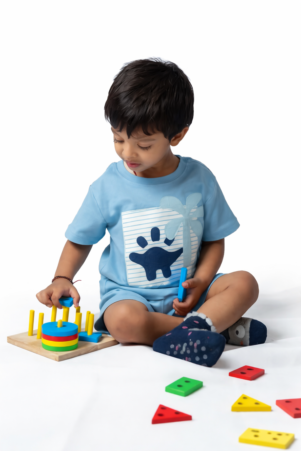 Blue Dino Coast Coord Set Born Plus