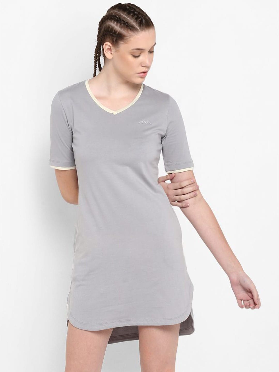 Alcis Women Printed Grey Tshirts