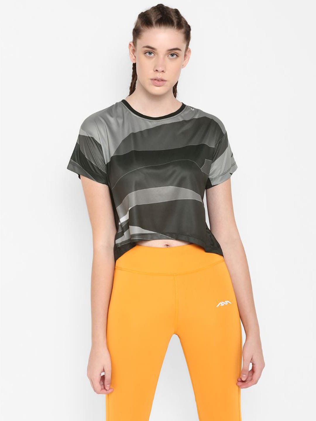 Alcis Women Printed Black Tshirts