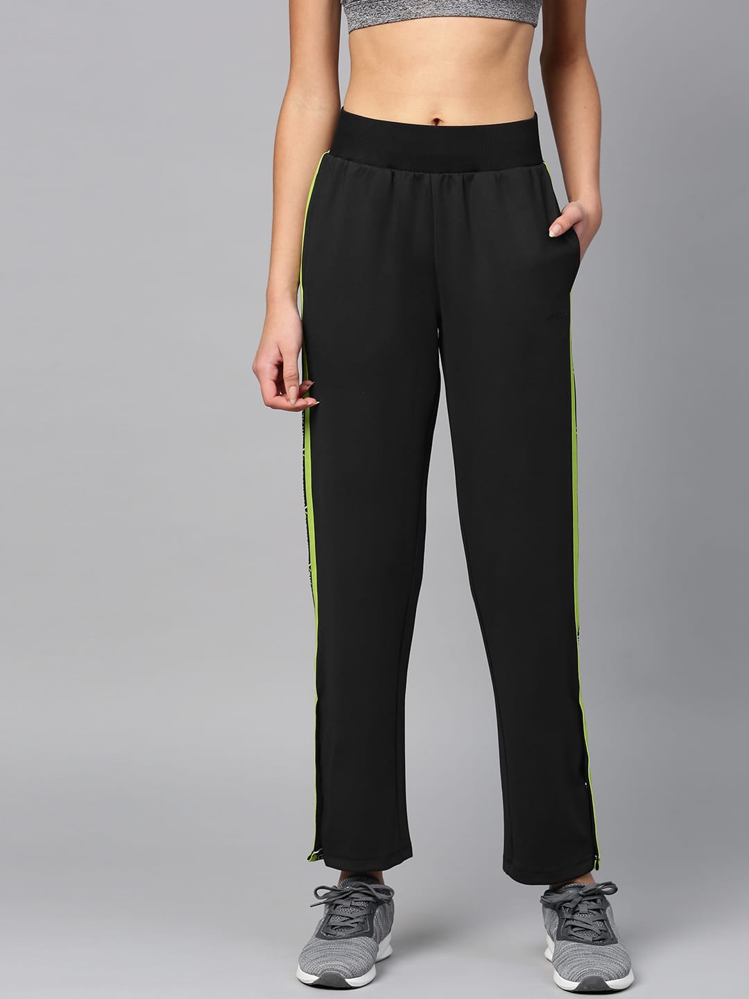 Alcis Women Black Solid Track Pants