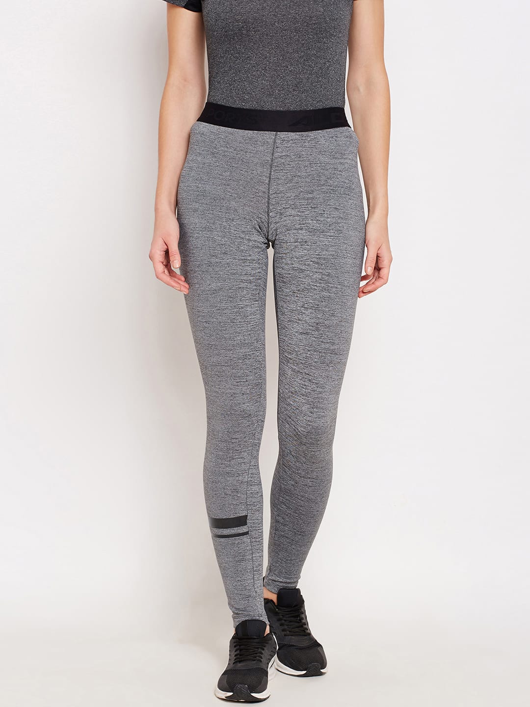 Alcis Women Solid Grey Tights