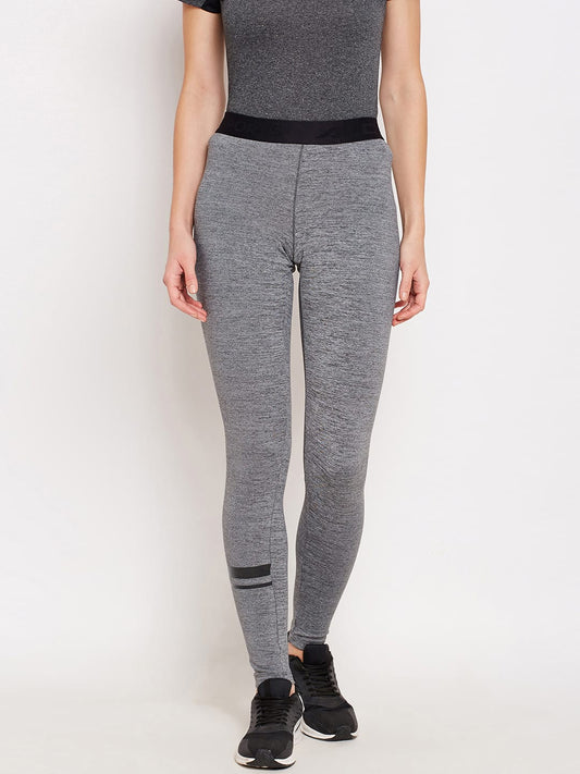 Alcis Women Solid Grey Tights