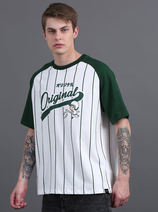 Men's Off White Graphic Oversized T-Shirt