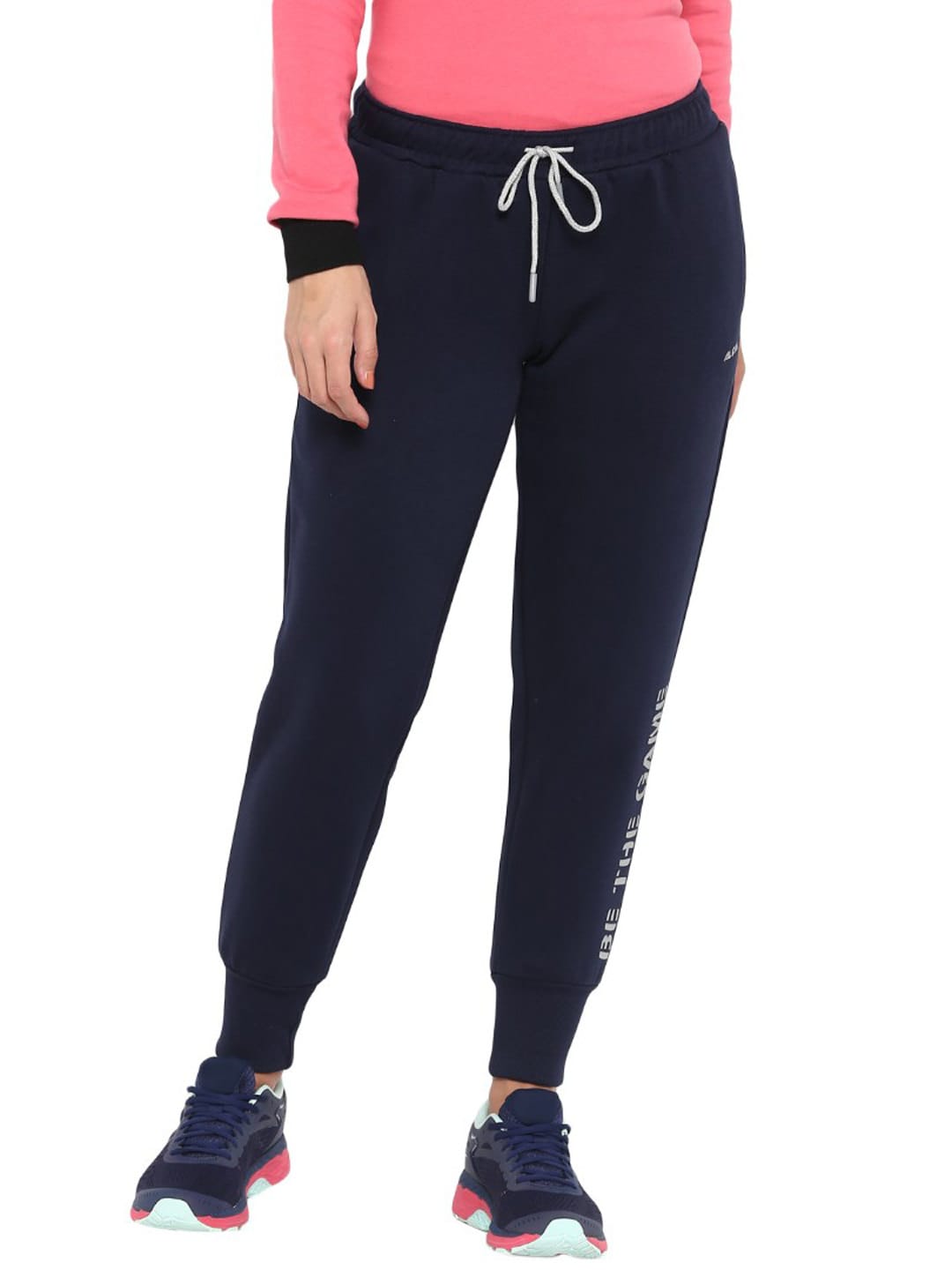 Alcis Women Solid Navy Blue Track Pant