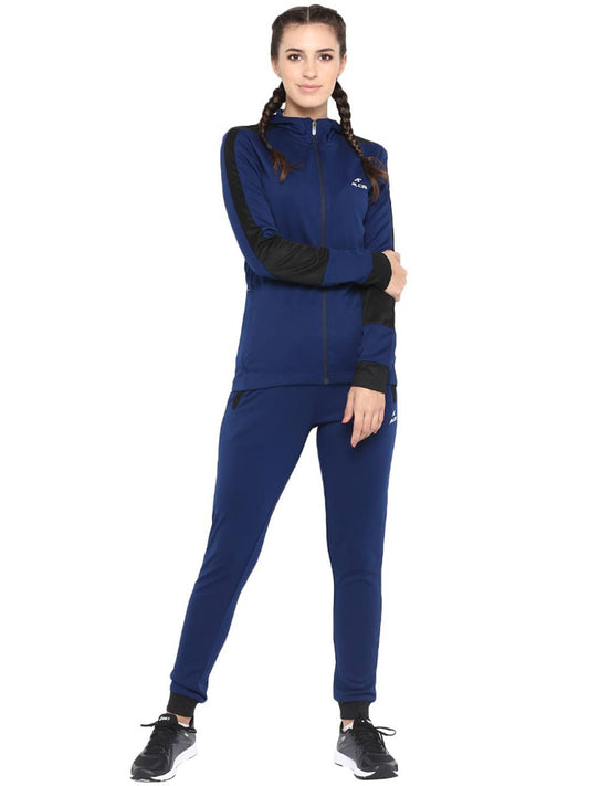 Alcis Women Navy Blue Colourblocked Tracksuit